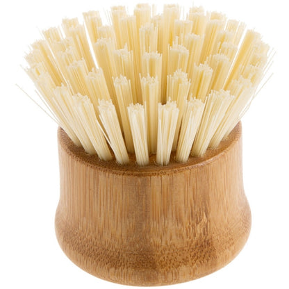 Bamboo handle round head cleaning brush
