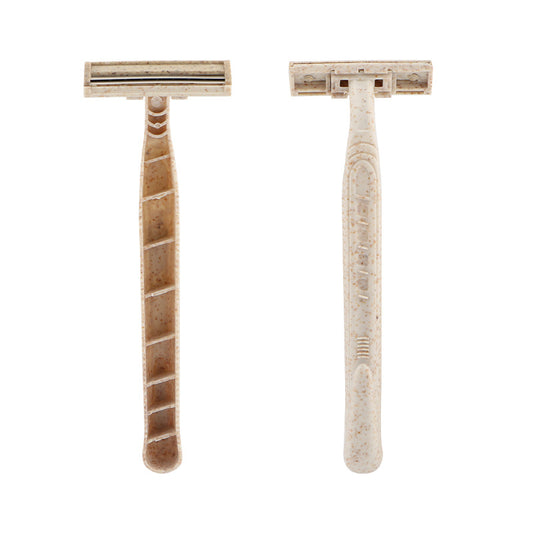 Wheat Straw Biodegradable Material Two-layer Blade Razor